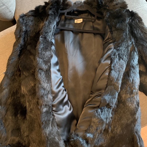 Vintage Black Rabbit Fur Coat - Picture 3 of 3